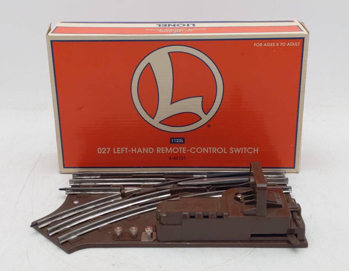 Lionel 6-65121 O 27" Left Hand Remote Control Switch Turnout VG/Box