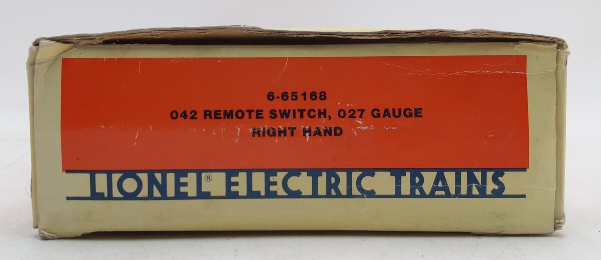Lionel 6-65168 O27 42" Right Hand Remote Control Switch Turnout VG/Box