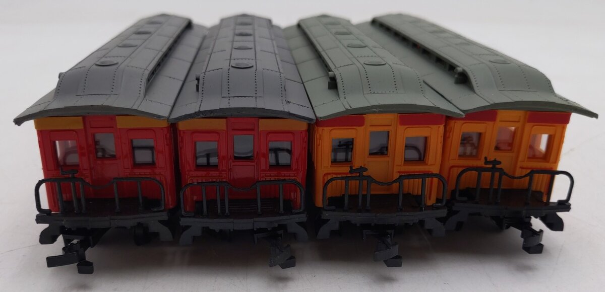 Bachmann HO Scale Assorted Passenger Cars: #3, 7, 8 , & 9 [4] EX/Box