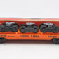 Lionel 6362-55 Vintage O Flat Car w/ 3 Trucks--Serif Letter Version VG/Box