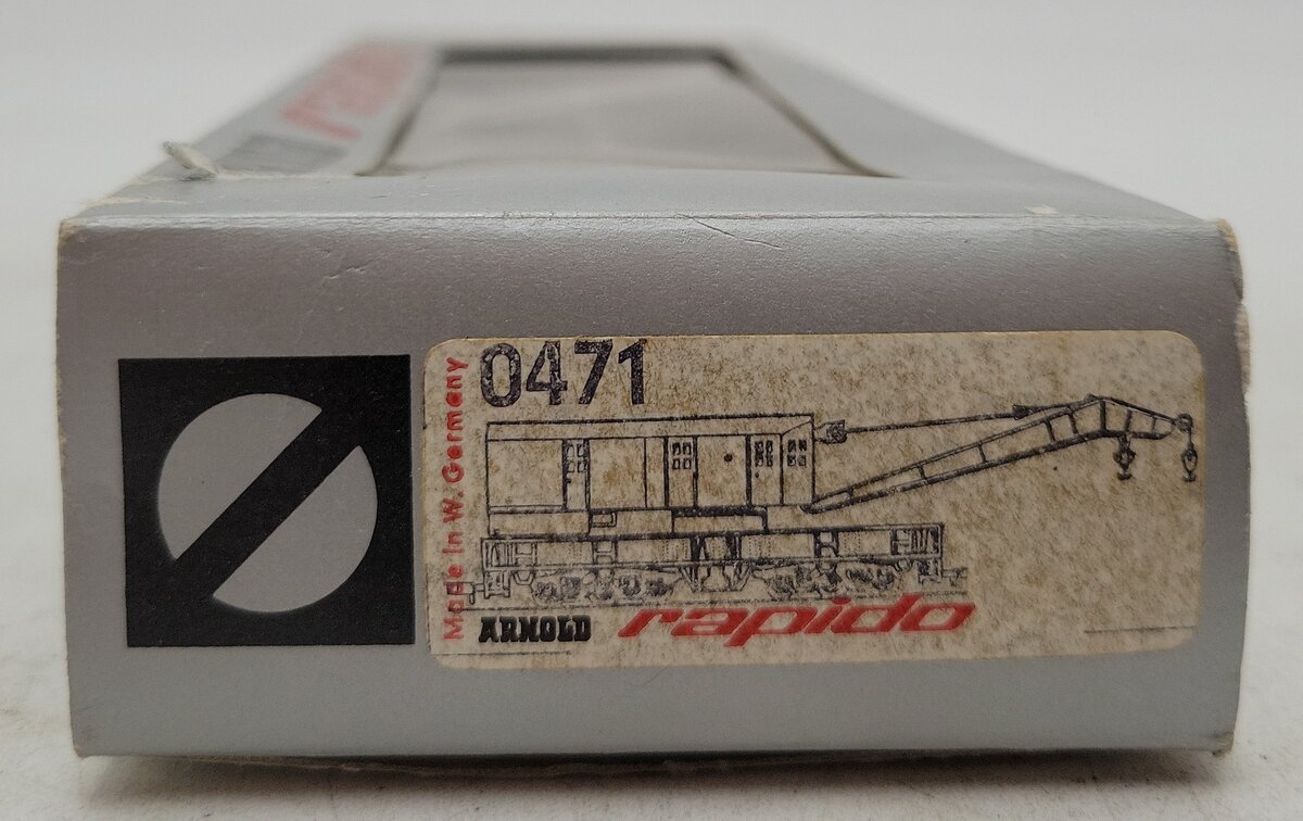 Arnold Rapido 0471 N Scale Penn Central 200 Ton Wrecking Crane EX/Box