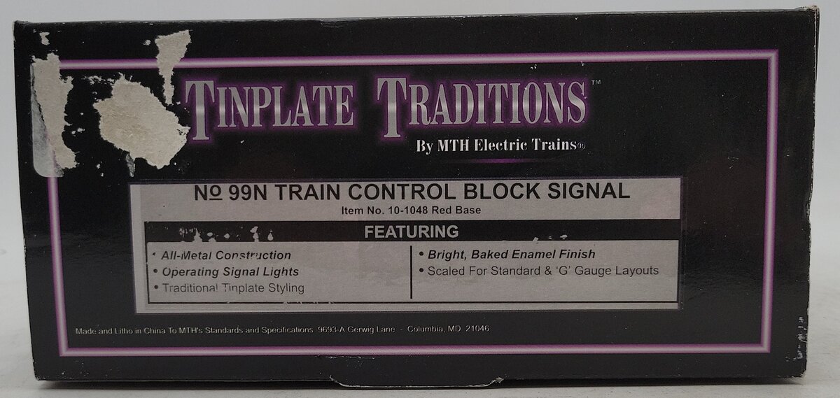 MTH 10-1048 Standard Gauge No. 99 Train Control Block Signal EX/Box