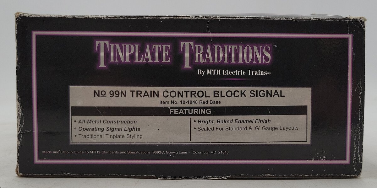 MTH 10-1048 Standard Gauge No. 99 Train Control Block Signal EX/Box