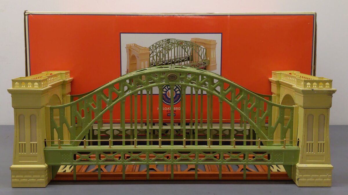 Lionel 6-32904 O Gauge Green & Cream Tinplate Hellgate Bridge #305 VG/Box