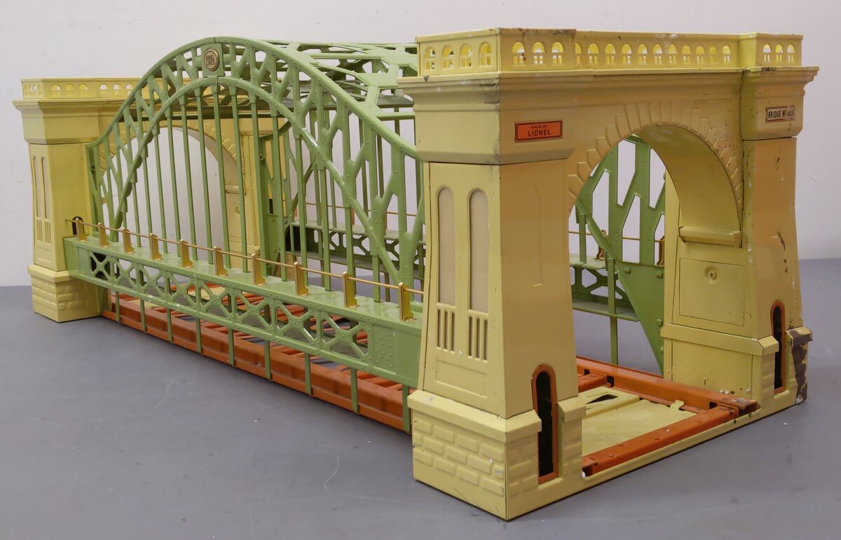 Lionel 6-32904 O Gauge Green & Cream Tinplate Hellgate Bridge #305 VG/Box