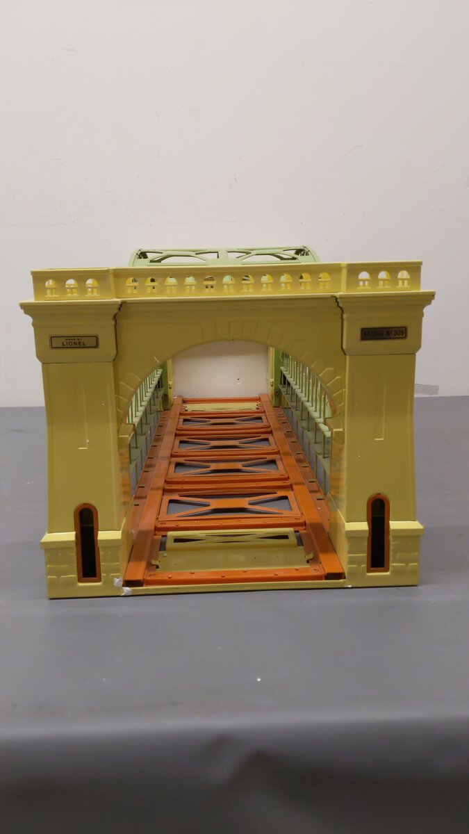 Lionel 6-32904 O Gauge Green & Cream Tinplate Hellgate Bridge #305 VG/Box