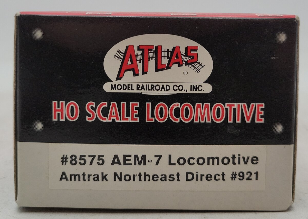 Atlas 8575 HO Scale Amtrak Northeast Direct AEM-7 Electric Locomotive #921 LN/Box