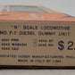 Lima 4241 N Scale Pennsylvania Railroad EMD F-7 Dummy Diesel Locomotive #7325 LN/Box