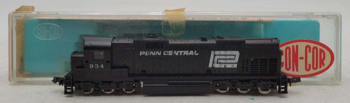 Con-Cor 2251E N Scale Penn Central Powered ALCO-636 Diesel Locomotive #934 LN/Box