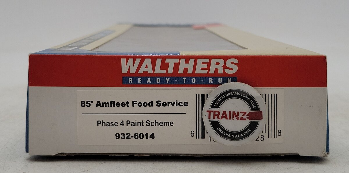 Walthers 932-6014 HO Scale Amtrak 85' Amfleet Phase 4 Food Service Lounge Car NIB