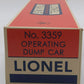 Lionel 3359 Vintage O Operating Twin Bin Dump Car EX/Box
