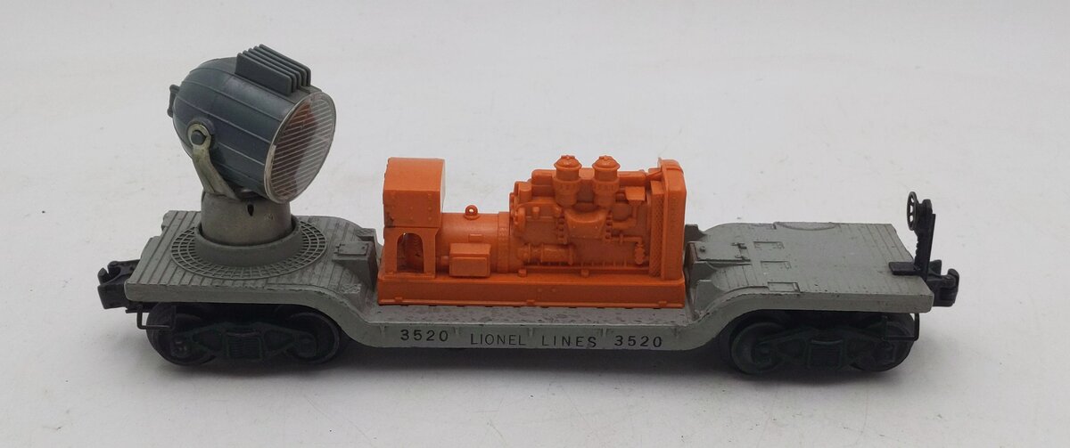 Lionel 3520 Vintage O Lionel Lines Rotating Operating Searchlight Car VG