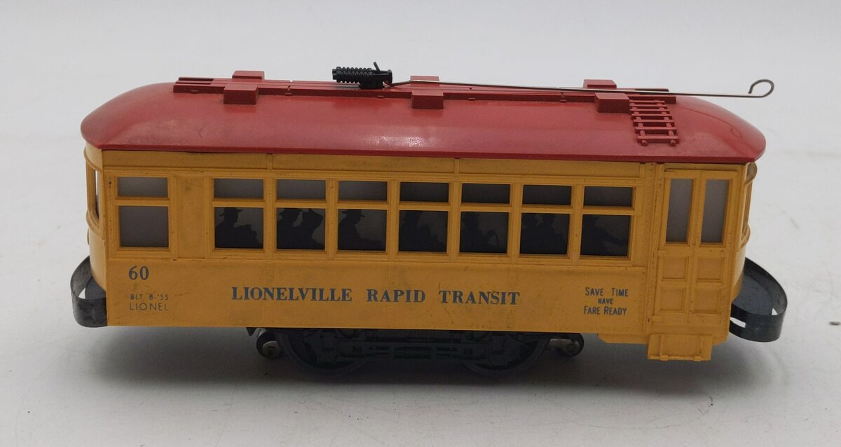 Lionel 60 Vintage O Lionelville Motorized Rapid Transit Trolley/Box