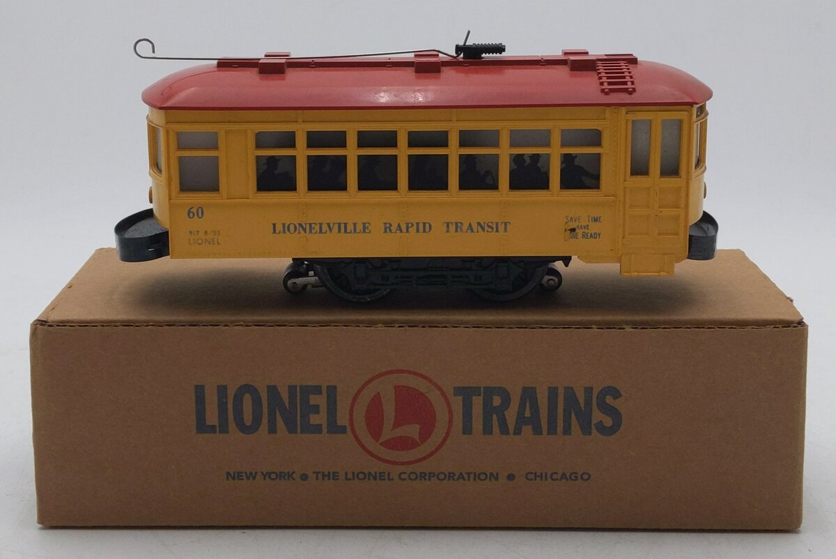 Lionel 60 Vintage O Lionelville Motorized Rapid Transit Trolley/Box