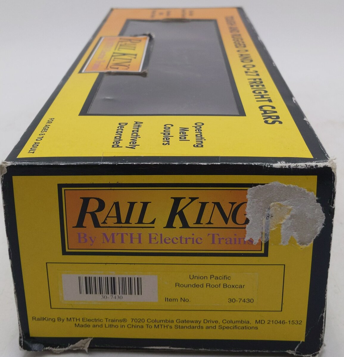 MTH 30-7430 O Gauge Union Pacific Rounded Roof Boxcar #9367 LN/Box