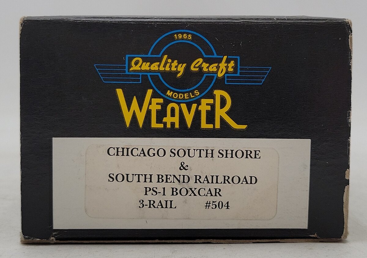 Weaver U2143LD Chicago South Shore 40' Boxcar #504 (3 Rail) EX/Box