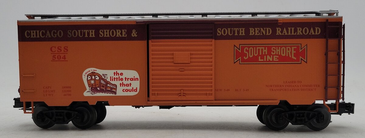 Weaver U2143LD Chicago South Shore 40' Boxcar #504 (3 Rail) EX/Box