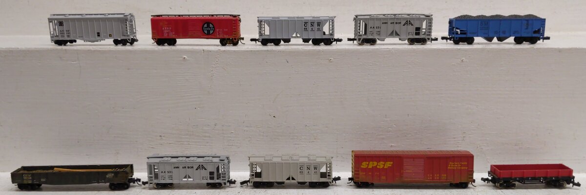 Bachmann & Other N Scale Assorted Freight Trains [10] VG