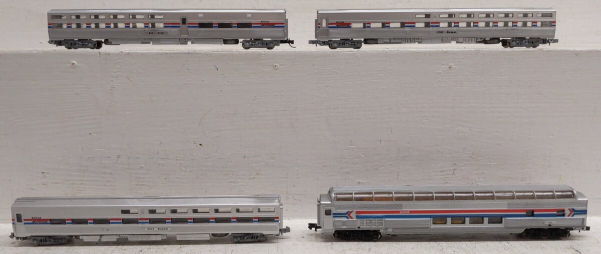 Bachmann & Other N Assorted Amtrak Passenger Cars: 8401, 2302, 2303, 305 [4] EX
