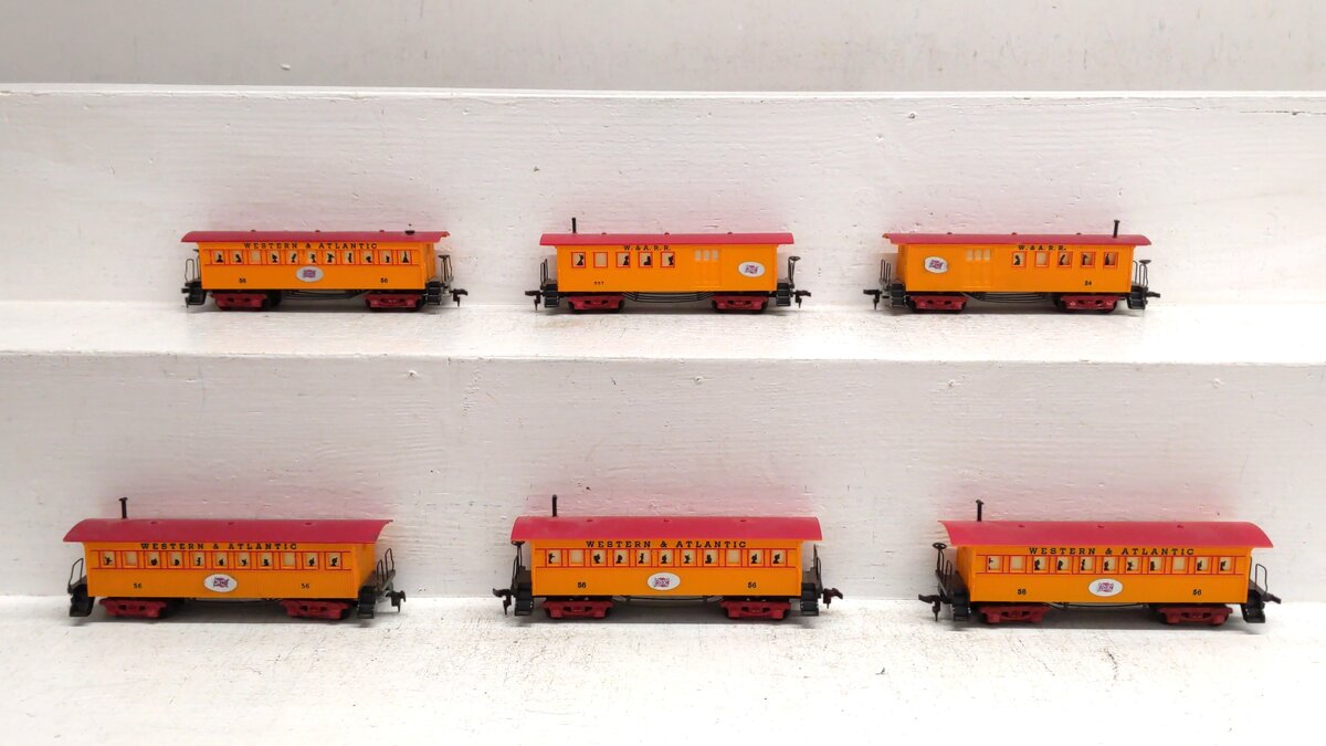 Tyco T6215 HO Scale Dixie Bell of 1860/Western & Atlantic Passenger Cars [6] EX