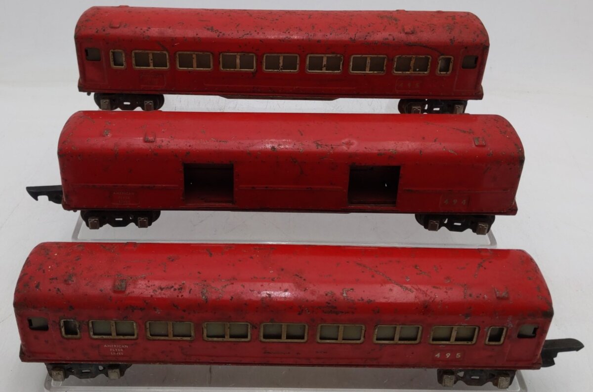 American Flyer Vintage O Tinplate Passenger Cars #494/495 [3]