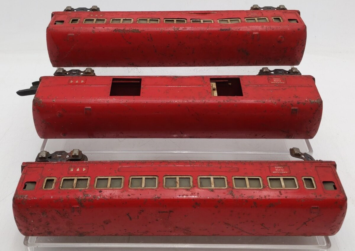 American Flyer Vintage O Tinplate Passenger Cars #494/495 [3]