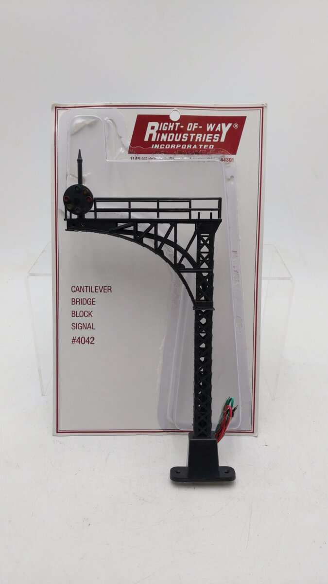 Right-of-Way 4042 O Scale Cantilever Bridge Block Signal EX/Box