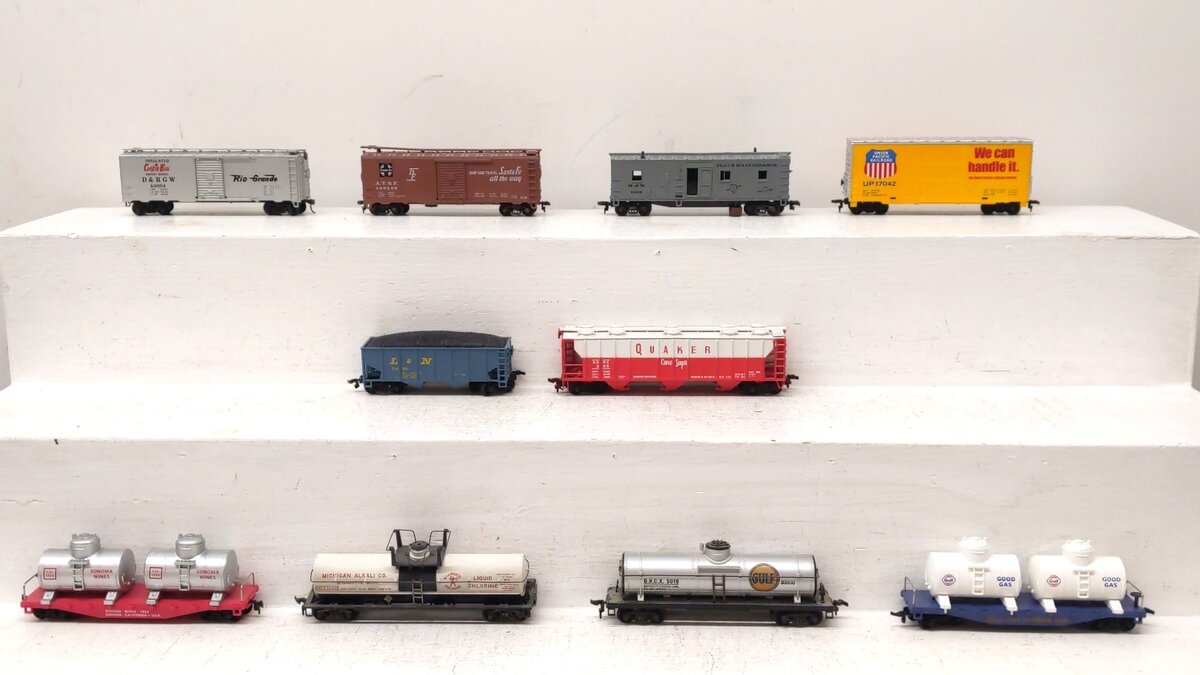 American Flyer, Bachmann, Model Power & Tyco HO Scale Assorted Freight Cars [10] EX