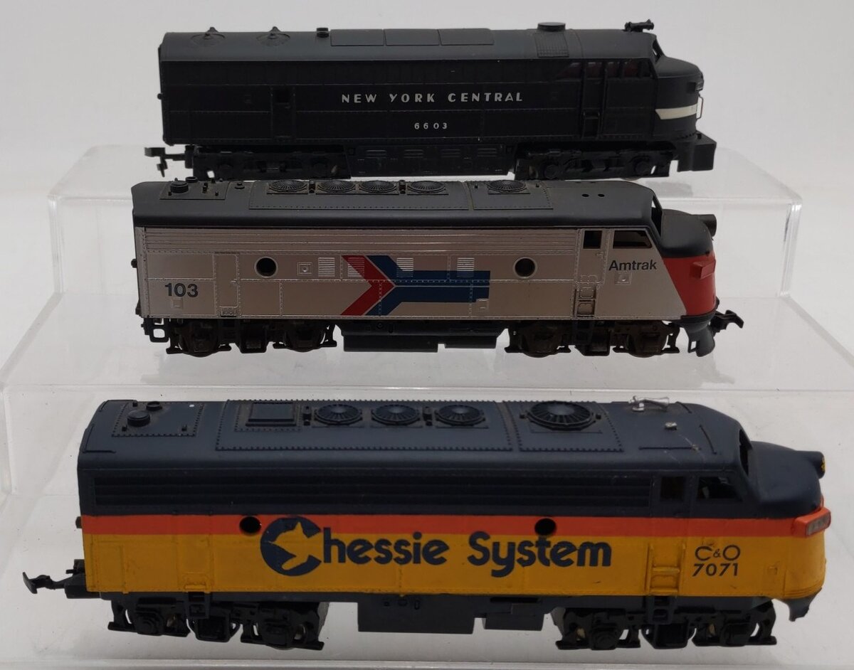 Athearn & Bachmann HO Scale Assorted Diesel Locomotives: #7071, 103, & 6603 [3] EX