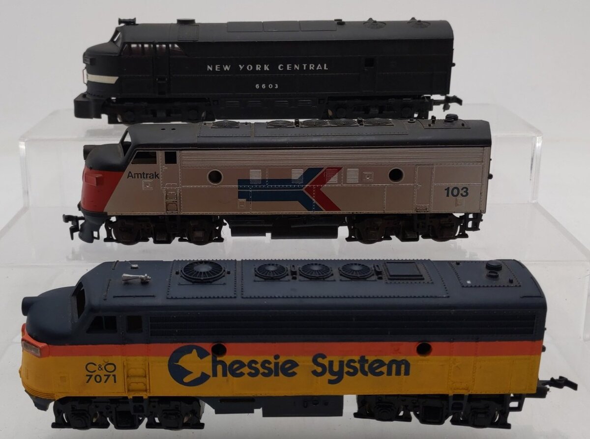 Athearn & Bachmann HO Scale Assorted Diesel Locomotives: #7071, 103, & 6603 [3] EX