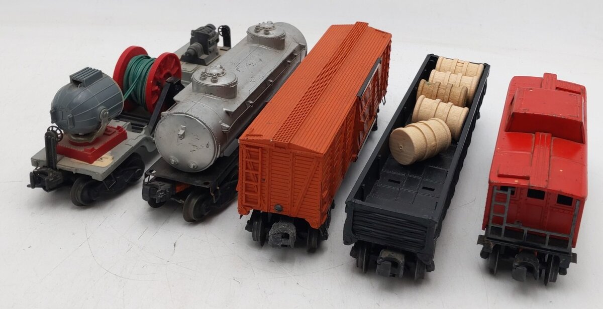 Lionel Vintage O Gauge Freight Cars #3650,2465,3656,6462,477618 [5] VG