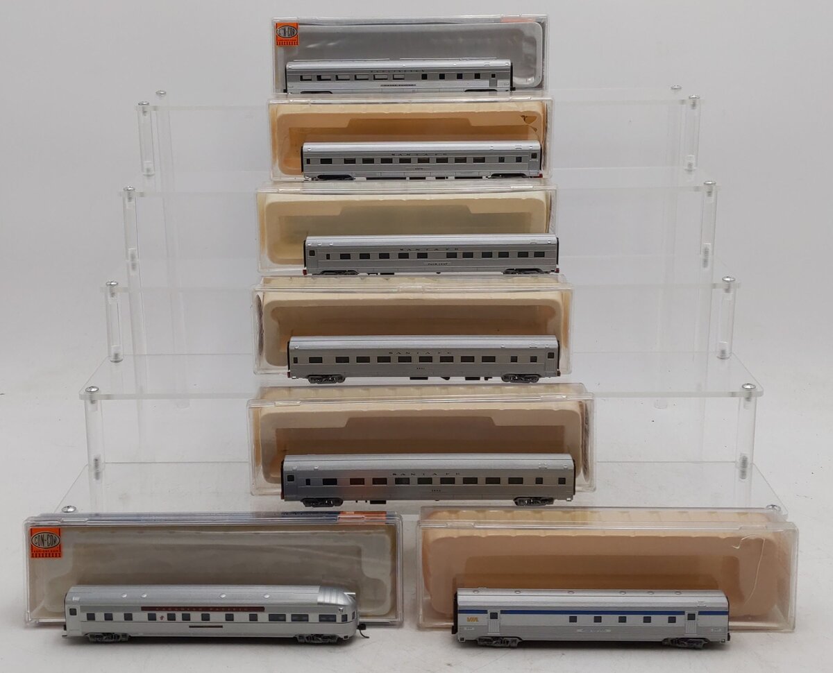 Con-Cor N Scale Assorted Passenger Cars [7] EX/Box