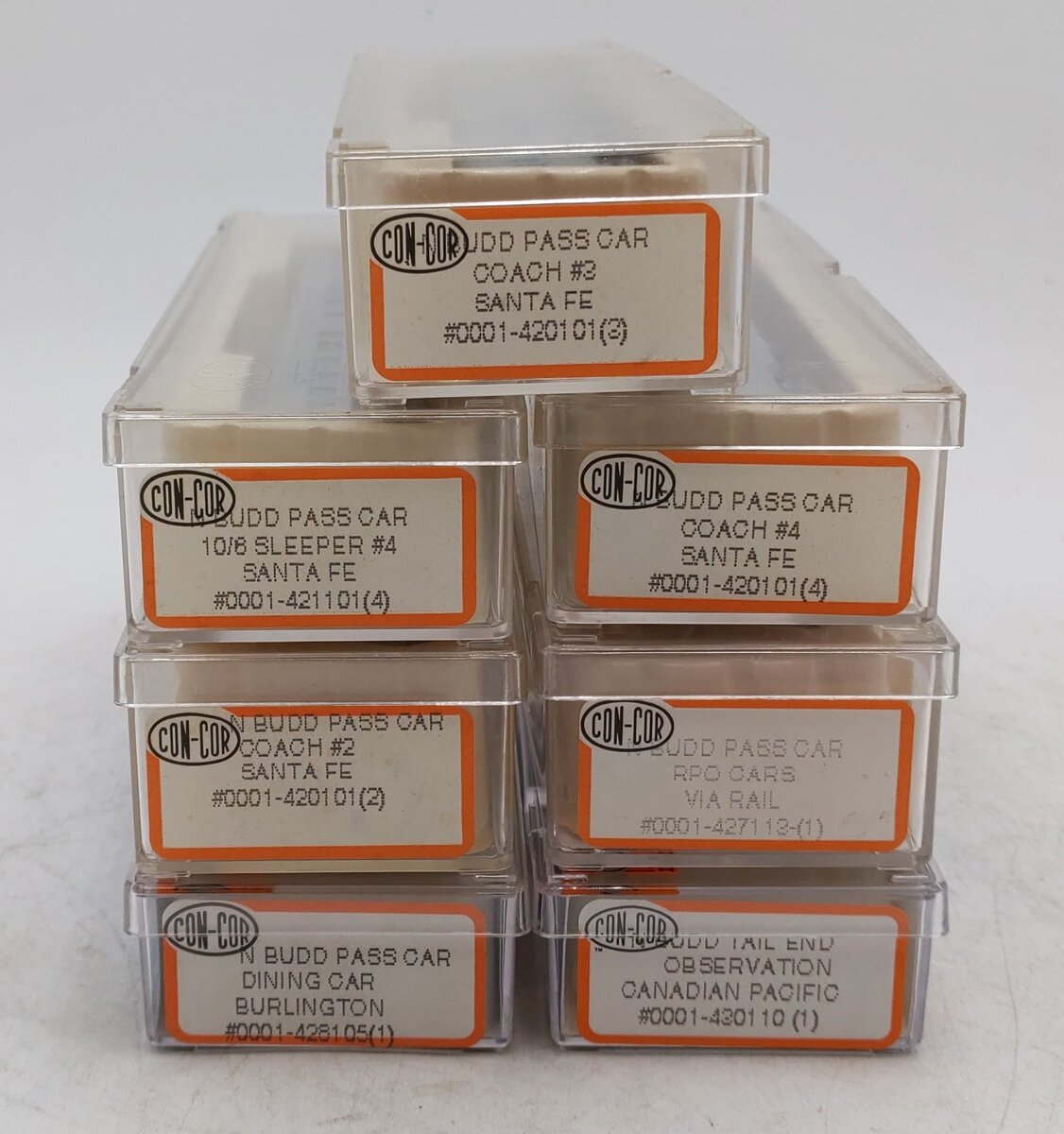 Con-Cor N Scale Assorted Passenger Cars [7] EX/Box