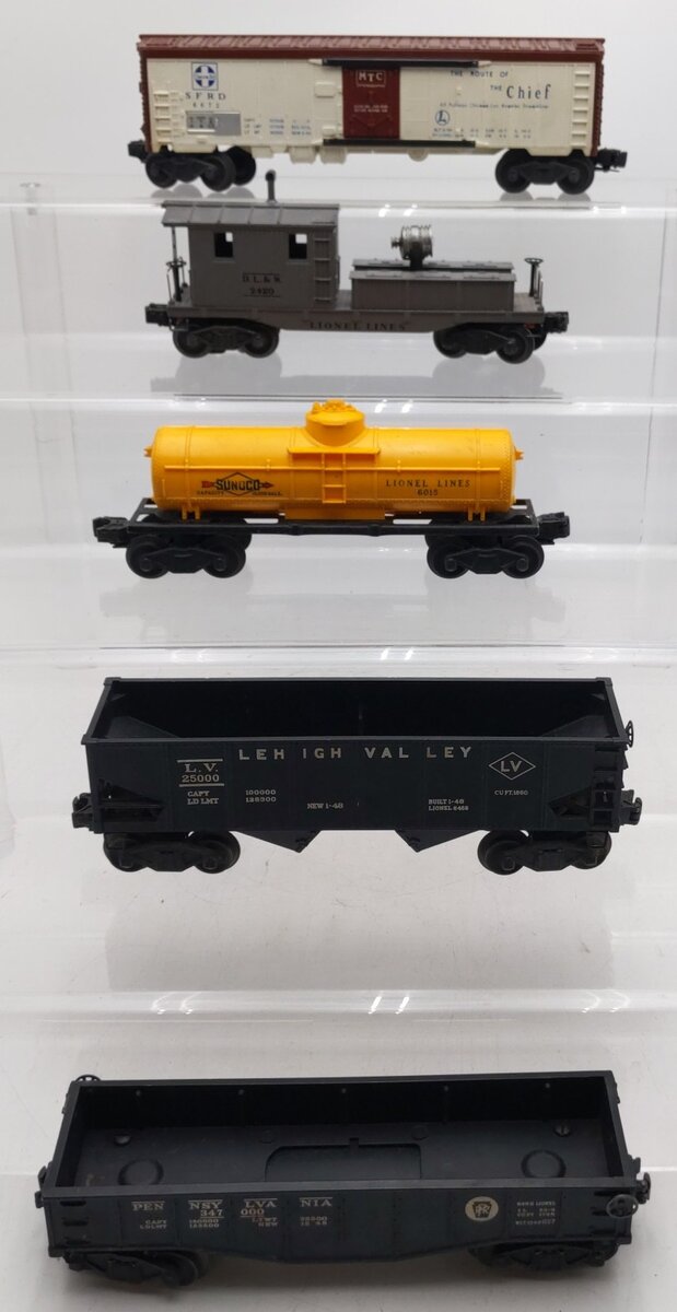 Lionel Vintage O Gauge Freight Cars #6672,6015,347000,25000,2420 [5] VG
