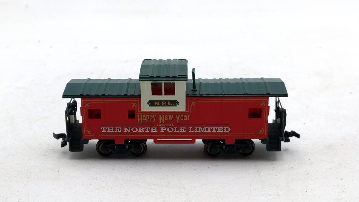 Franklin Mint HO Scale North Pole Limited "Happy New Year" Cupola Caboose EX