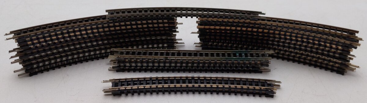 Atlas & Bachmann N Scale Assorted Curved & Straight Track Sections [25] VG