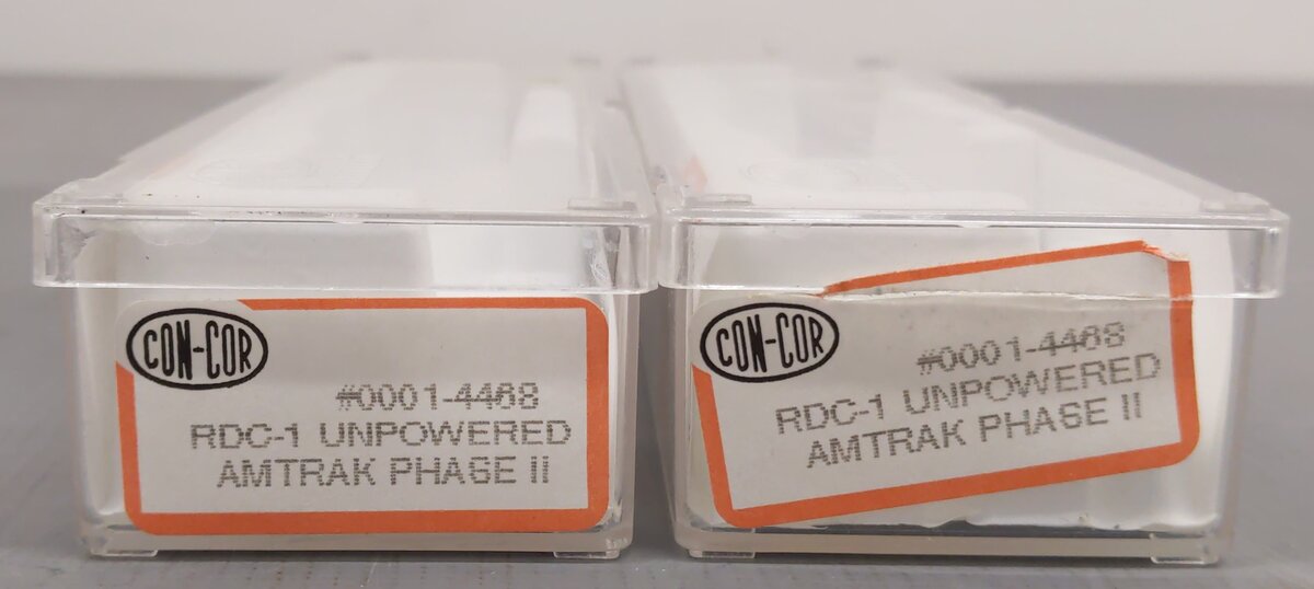 Con-Cor 0001-4468 N Amtrak RDC-1 Unpowered Vista Dome Car Phase II- Set of 2 EX/Box