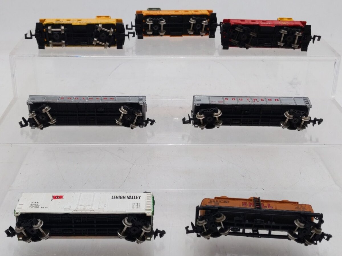 Bachmann & Model Power N Freight Cars: #206, 1105, 999628,41003, 3327, 1628 [7] EX