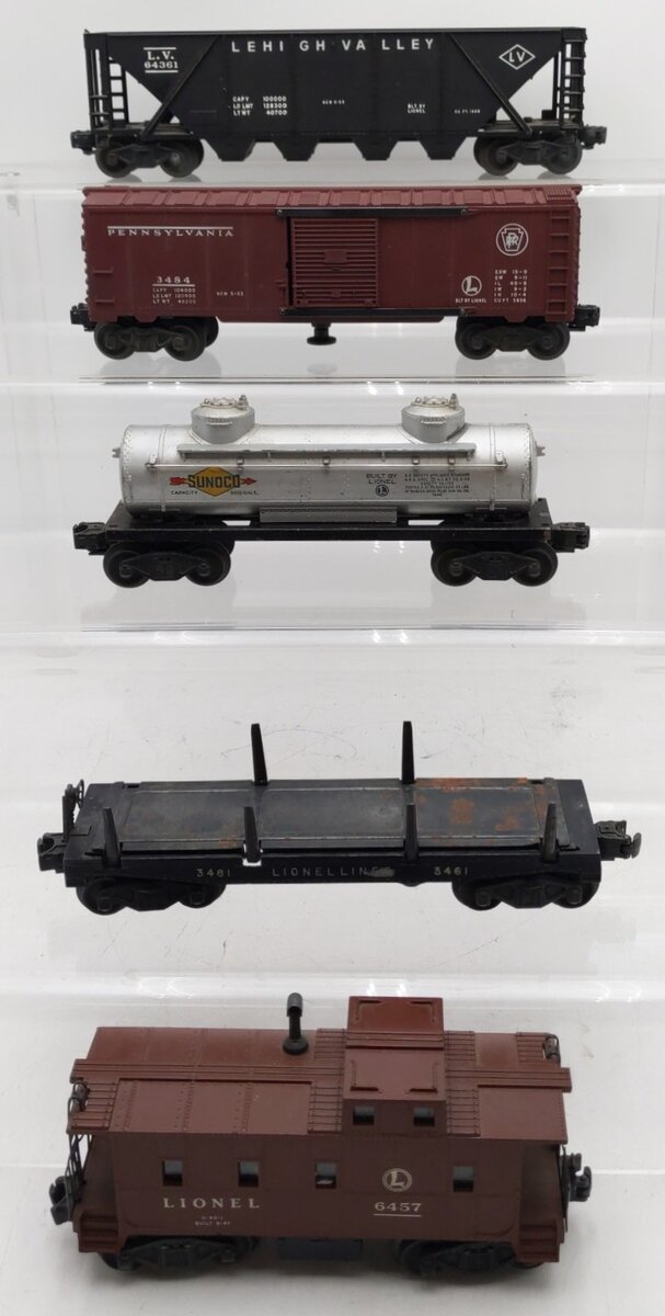 Lionel Vintage O Gauge Freight Cars #3484,3461,6465,64361,6457 [5] VG