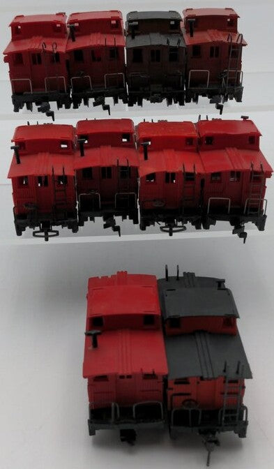 Mantua HO Scale Assorted CUSTOM Cabooses: 845692, 526, 67, 758, 334, 309 [10] VG