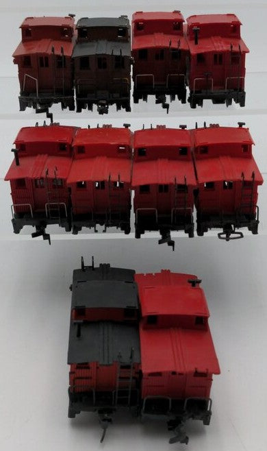 Mantua HO Scale Assorted CUSTOM Cabooses: 845692, 526, 67, 758, 334, 309 [10] VG