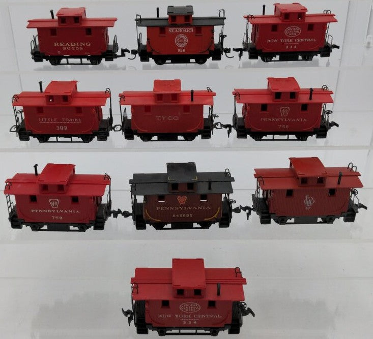 Mantua HO Scale Assorted CUSTOM Cabooses: 845692, 526, 67, 758, 334, 309 [10] VG