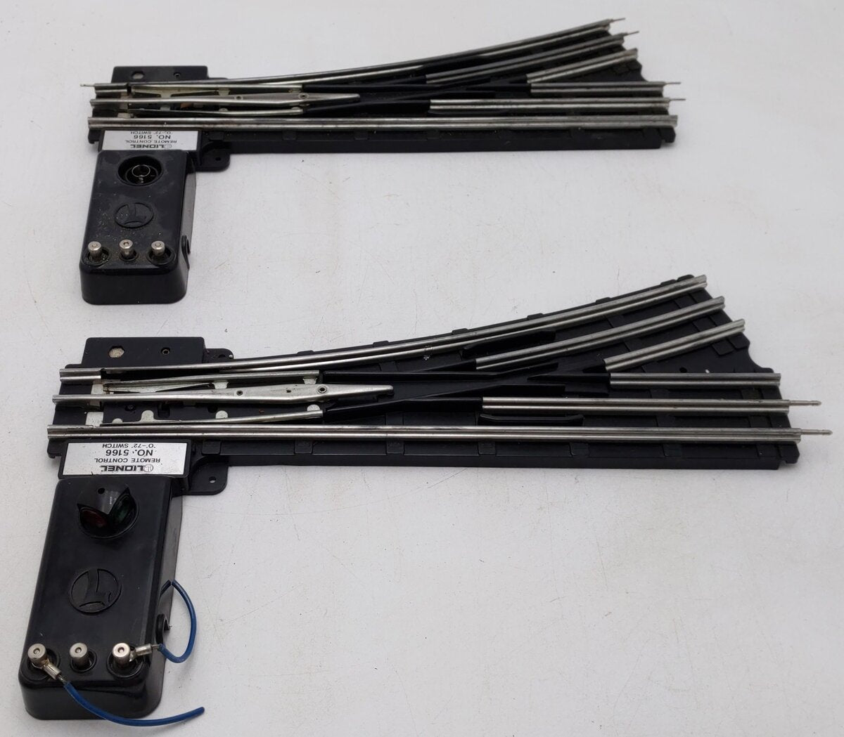 Lionel 6-5166 O Gauge Left Hand O72 Remote Switch/Turnout (Pair of 2) VG