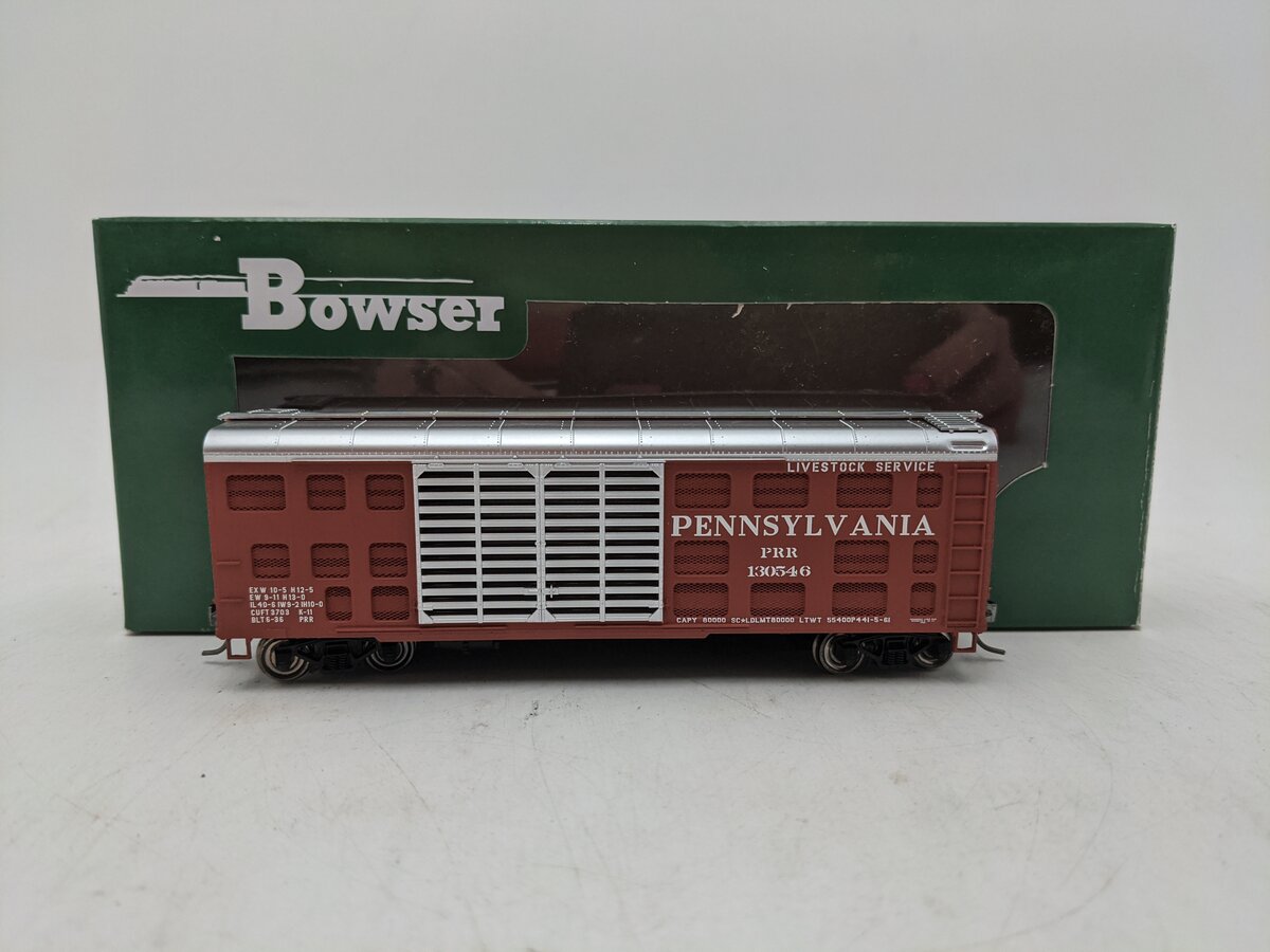 Bowser 41037 HO Pennsylvania Railroad Class K11 Stock Car #130546 LN/Box