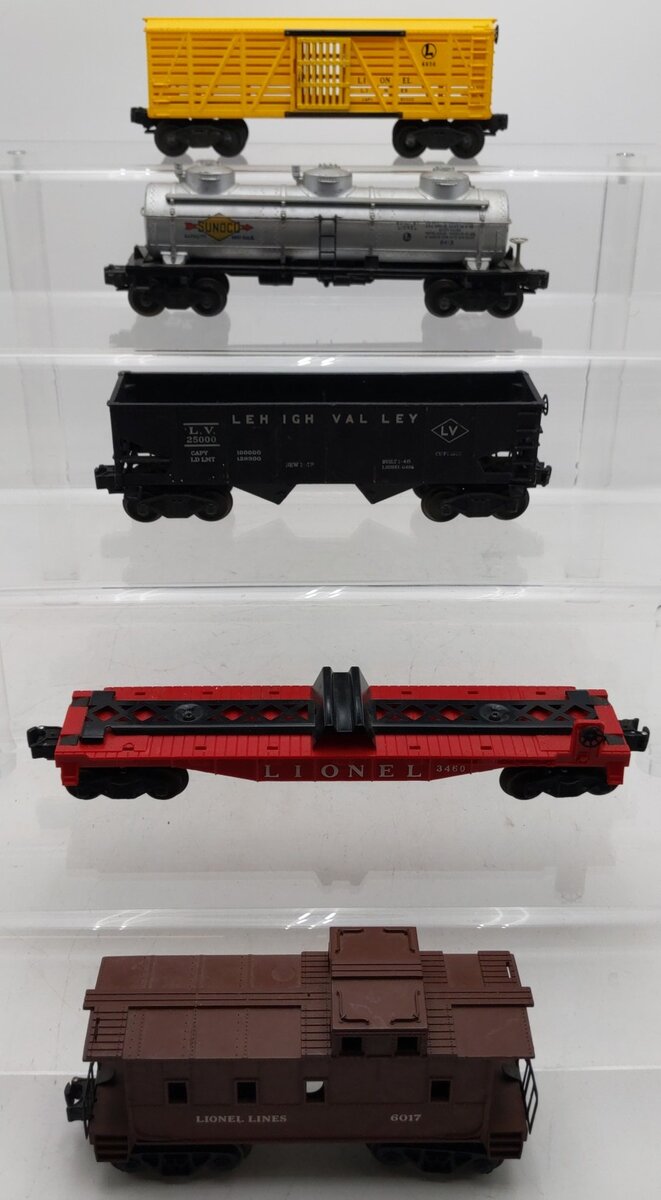 Lionel Vintage O Gauge Freight Cars #3460,25000,6415,6656,6017 [5] VG