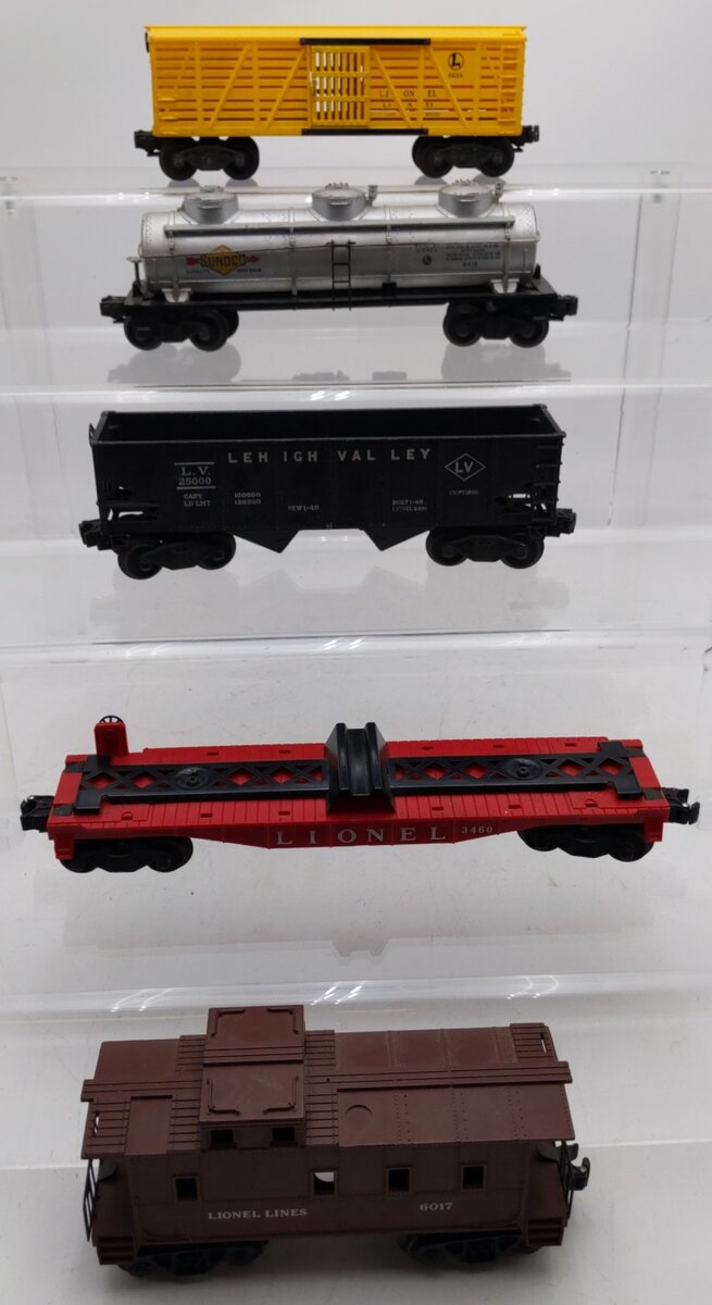 Lionel Vintage O Gauge Freight Cars #3460,25000,6415,6656,6017 [5] VG