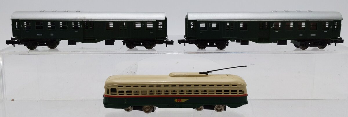 Bachmann & Arnold N Scale Street Car and Passenger Cars [3] EX