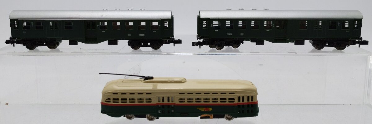 Bachmann & Arnold N Scale Street Car and Passenger Cars [3] EX