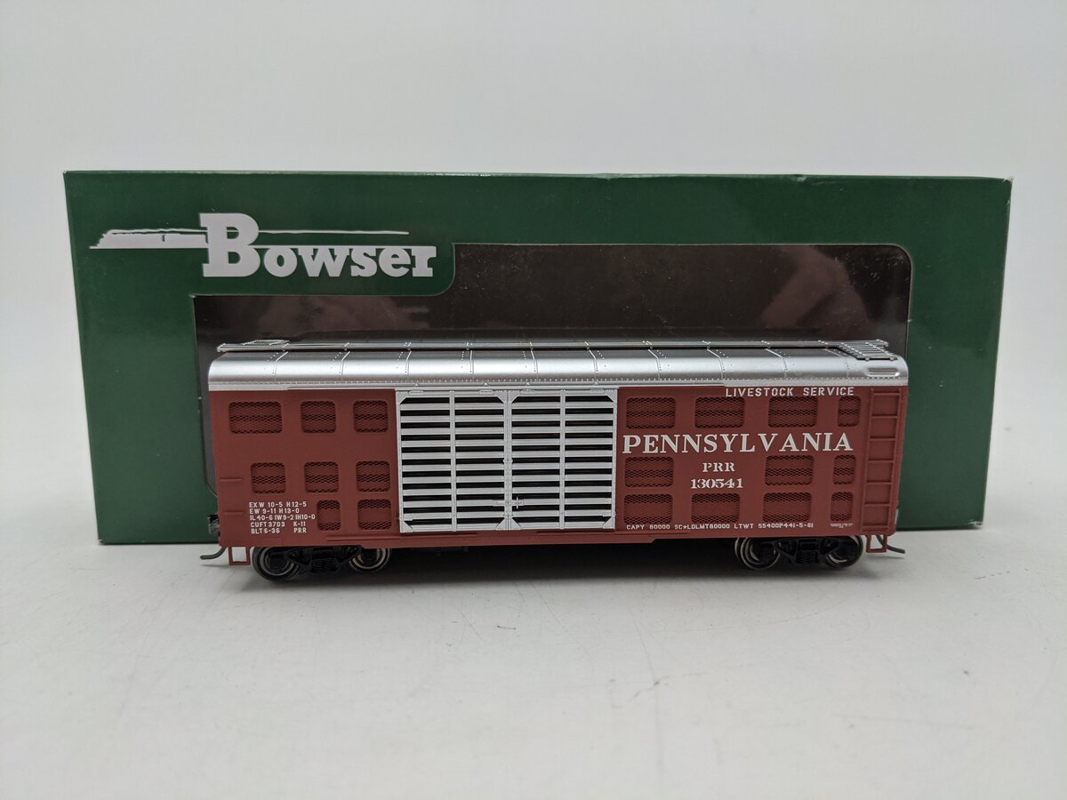 Bowser 41036 HO Pennsylvania Railroad Class K11 Stock Car #130541 EX/Box