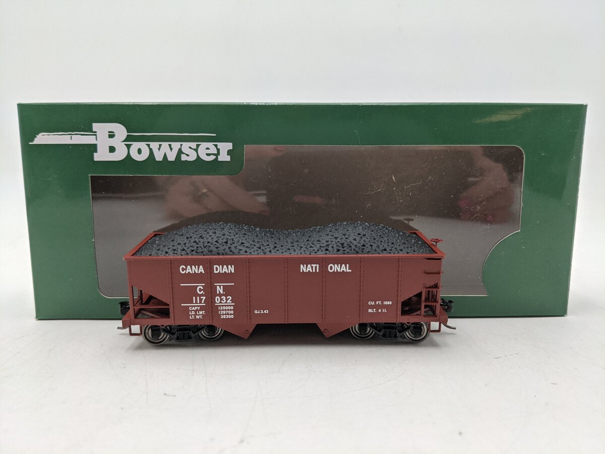 Bowser 41142 HO Canadian National PRR Class GLa 2-Bay Open Hopper #117032 EX/Box